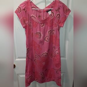 J. Crew Short Sleeve Pink Cotton Dress With Pockets size 0